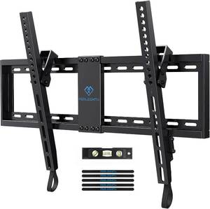 lot 89459 image: PERLESMITH UL Listed TV Mount for Most 37-82 inch TV, Universal Tilt TV Wall Mount Fits 16�- 24� Wood Stud with Loading 132 lbs & Max VESA 600x400mm, Low Profile Flat Wall Mount Bracket PSLTK1