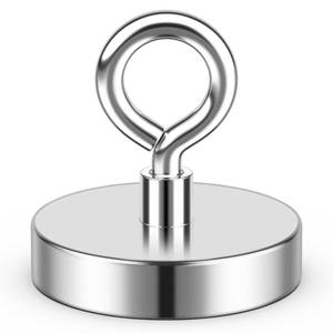 lot 89483 image: FINDMAG Super Strong Fishing Magnet, 700 lbs Pulling Force, Neodymium Rare Earth Magnet with Countersunk Hole Eyebolt, Large Magnet for Remover, Diameter 2.95 inch(75 mm)