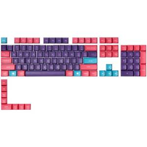 lot 89505 image: LTC LavaCaps PBT Double Shot 112-Key Sublimation Keycaps Set, KDA Profile for ANSI Layout 6168848798104 Keys Mechanical Keyboard, with Keycap Puller - (Only Keycaps), Neon Purple