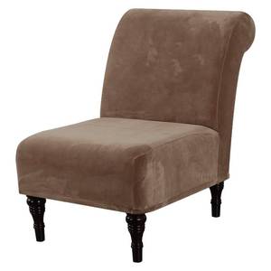 lot 89520 image: H.VERSAILTEX Velvet Accent Chair Covers High Stretch Armless Chair Covers for Living Room Luxury Thick Velvet Chair Slipcovers Modern Furniture Protector with Elastic Bottom, Machine Washable, Camel
