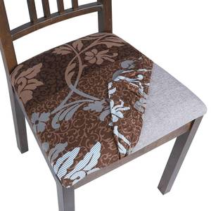 lot 89528 image: SearchI Seat Covers for Dining Room Chairs Stretch Printed Chair Seat Covers Set of 4, Removable Washable Upholstered Chair Seat Protector Cushion Slipcovers for Kitchen, Office(BrownFlower)