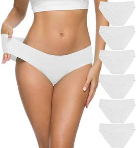 lot 90451 image: Altheanray Women�s Seamless Underwear No Show Panties Soft Stretch Bikini Underwears 6 Pack(AWB3081S-color15) Small