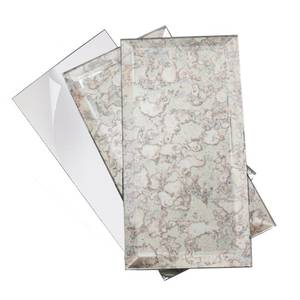 lot 90460 image: Diflart Peel and Stick Antique Mirror Backsplash Tiles, 3 x 6 Inch, 5 Sq.ft, Reflection Mirror Subway Tiles for Kitchen Bathroom Wall, Pack of 40 Pieces