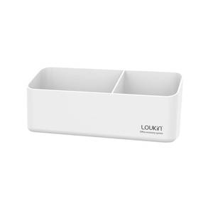 lot 90463 image: loukin Magnetic and Adhesive Marker Holder, Dry Erase Accessory Tray, Magnetic Storage Organizer for Whiteboard, Glass or Refrigerators (White)