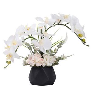 lot 90474 image: LESING Artificial Ochid Flowers Fake Faux Orchid Arrangement with Vase Artificial Bonsai Potted Flowers Phalaenopsis Orchid in Vase for Home Decoration (Style 2,Black Vase)