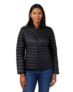 lot 90495 image: 32° Degrees Womens Quilted Ultra-Light Down Packable Puffer Jacket  Layering Semi-Fitted  Zippered Pockets  Water Repellent, Black, Small