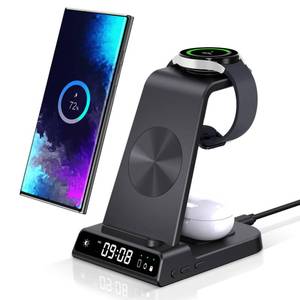 lot 90511 image: Wireless Charger for Samsung, 3 in 1 Wireless Charging Station for Samsung Galaxy S24 UltraS23 UltraS22S21Note 20Z Flip 6Fold 6, Charger for Samsung Galaxy Watch Ultra765, Galaxy Buds 33 Pro