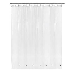lot 90513 image: Barossa Design Extra Wide Shower Curtain Liner 108 x 72 with 8 Magnets - Waterproof PEVA Around Shower Liner for Bathroom, PVC Free, Metal Grommets - Clear, 108X72