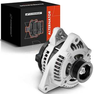 lot 90523 image: A-Premium Alternator Compatible with Lexus RX330 2004-2006 & Toyota Highlander 2004-2007 V6 3.3L, Sienna 2004-2006, 12V 130Amp Clockwise 6-Groove Pulley, Replace# 27060-0A100, 104210-3480 - Retail $125.42
