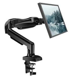 lot 90576 image: HUANUO Single Monitor Mount, 13 to 32 Inch Gas Monitor Arm, Adjustable Stand, Vesa Mount with Clamp and Grommet Base - Fits 4.4 to 19.8lbs LCD Computer Monitors