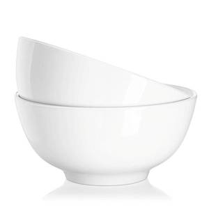 lot 90582 image: DOWAN Soup Bowls, Ramen Bowl for Noodle, 39 Ounce large Cereal Bowls for Kitchen, 7 Inches Salad Bowls, Microwave and Dishwasher Safe, White