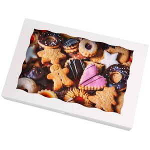 lot 90610 image: ONE MORE 15-Pack White Bakery Box12x8x2.5inch,Large Pastry Cookie Box for Donuts,Muffins with Window Lid - Auto-Pop up Paper Box Doughnut Chocolate Strawberries Treat Boxes,Pack of 15