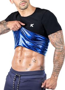 lot 90612 image: Kewlioo Mens Sauna Suit Shirt - Heat Trapping Sweat Compression Vest, Shapewear Top for Men, Sweat More & Look Great, Gym Workout Exercise Versatile Heat Shaper Jacket (Black, XL)