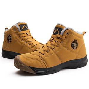 lot 90626 image: Azooken Mens Winter Snow Boots Mountaineering Boot Water Resistant Non Slip Trekking Shoes Warm Fur Lining Casual Comfortable Hiking Boot6118-Yellow42