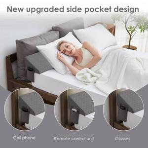 lot 90638 image: JKMAX Bed Wedge Pillow for Headboard - Bed Gap Filler King Size76x10x6- Mattress Gap Filler0-8- Pillow Wedge for Headboard Gap - Headboard Pillow to Fill The Gap Between Headboard and Mattress