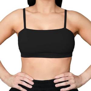 lot 90639 image: Aoxjox Womens Workout Bandeau Sports Bras Training Fitness Running Yoga Crop Tank Top (Black, Small)