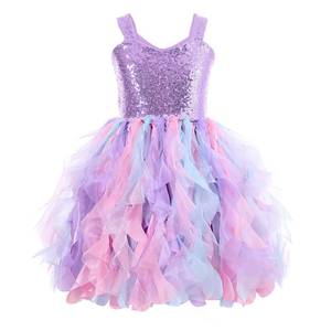 lot 90656 image: Purple Tutu Dress for Toddler Girls Mermaid Birthday Party Sparkly Sequin Tulle Fairy Princess Dress for Baby Girls Kids Prom Halloween Sneaker Ball Gown Prom Dance Christmas Dress 4T