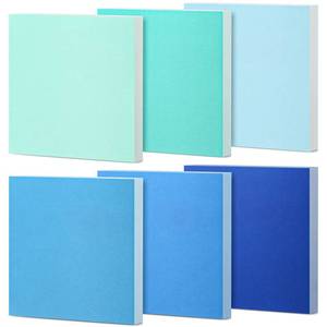 lot 90662 image: Sticky Notes 3 x 3 Inch Coastal Colors Self Stick Pads Blue Color Notepads Easy to Post for Home, Office, Notebook,100 Sheetspad (4)