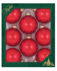 lot 90678 image: Glass Christmas Tree Ornaments - 67mm  2.63 8 Pieces Designer Balls from Christmas By Krebs Seamless Hanging Holiday Decor (Velvet Chiffon Gold)