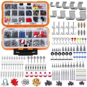 lot 90721 image: TOPFORT 187343pcs Fishing Accessories Kit, Including Jig Hooks, Bullet Bass Casting Sinker Weights, Fishing Swivels Snaps, Sinker Slides, Fishing Set with Tackle Box