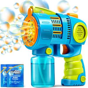 lot 90746 image: Sloosh Kids Bubble Gun Machine with Bubble Refill Solution, 2 in 1 Automatic Bubble Guns for Toddlers 1-3, Bubble Maker Blower for Kids 4-8, Outdoor Toy, Adults, Summer, Party, Easter, Gift
