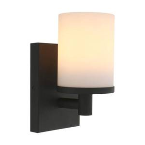 lot 90753 image: Pathson Vintage 1 Light Wall Light, Industrial Bathroom Vanity Light, Indoor Wall Sconce with Frosted Glass, Wall Mount Light Fixtures for Hallway Bathroom Kitchen Living Room (Black)
