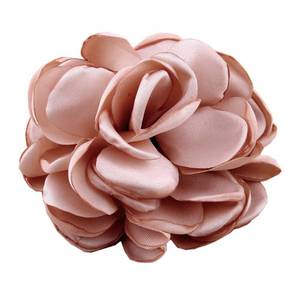 lot 90798 image: Huralona 10pcs Satin Ribbon Flowers for Crafts Bow Wedding Dec Vintage Fabric Flower Artificial Roses for Headpiece Appliques Ornament (Khaki)