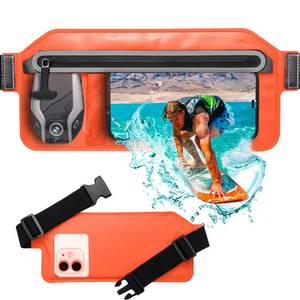 lot 90807 image: SJEhome Waterproof Phone Pouch,Waterproof Fanny Pack,IPX8 Waterproof Phone Case with Adjustable Waist Strap,Compatible with iPhone Galaxy Whole Series up to 7,Waist Bag for Beach,Boating,Swim,Orange