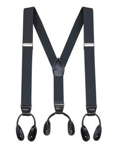 lot 91176 image: Buyless Fashion Button End Suspenders for Men - 48 Adjustable Straps 1 14 - Y Shape - 5113-Gray