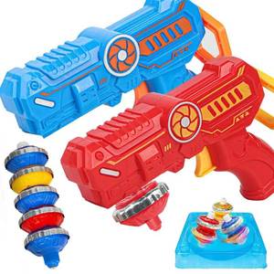 lot 91221 image: Bey Battling Top Burst Gyro Toy Set, Super Stacking Spinning Tops, 2 Launchers, 8 Gyros & Beystadium, Best Gift for Kids Boys Girls Ages 6 8 10 12 Combat Battling Game (Blue & Red)