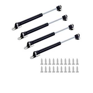 lot 91237 image: 60N14 lb Gas Strut Cabinet Hinge Safety Lift Support, Gas Shock and Soft Opening and Cushioning Telescopic Cabinet Door Rubber Head Gas Spring Support 6 Length, 4 Set, Black