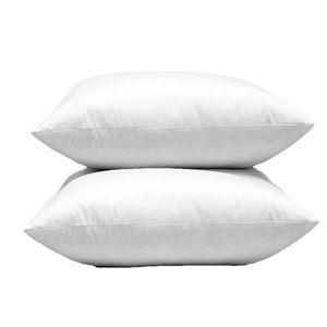 lot 91248 image: Warmwithann Set of 2, Cotton Fabric Square Pillow Inserts, Down and Feather Decorative Throw Pillows Inserts. 18x18 Inches
