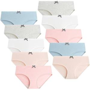 lot 91251 image: Domee Teen Girls Cotton Panties Underwear Briefs Pack of 10 Bowknot 11-13 Years (Manufacturer Size L)