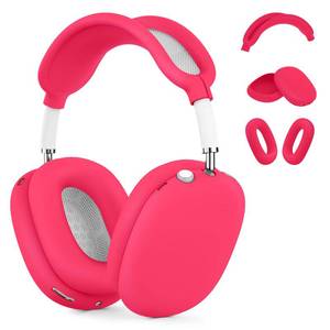 lot 91261 image: Silicone Case Cover for AirPods Max, Ear Pad Case CoverEar Cups CoverHeadband Cover for AirPods Max Headphones, Accessories Soft Silicone Protector for Apple AirPods Max New USB-C (2024) (Rose Pink)