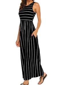lot 91315 image: Hount Womens Tank Maxi Dresses for Summer Loose Vacation Beach O Neck Boho Hawaiian Sun Dress Plus Size (Black, XX-Large)