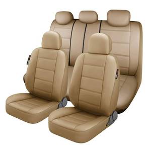 lot 91331 image: P&J AUTO Premium PU Leather Car Seat Cover Full Set in 11pcs Universal Fit for Cars Trucks Vans & SUVs Airbag Compatible Beige