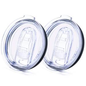 lot 91336 image: Prurex 2 Pack 20 oz Tumbler Lids,Replacement Spill Proof Splash Resistant Slider Mug Toppe for Yeti Ramble and More Coffee Mugs,Straw Friendly