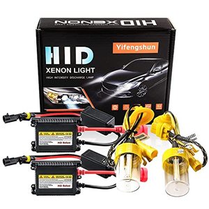 lot 91348 image: H11 HID Headlight Bulbs 6000K Xenon White with 55W DC Slim HID Ballast by Yifengshun Super Bright Xenon HID Light Bulb for Auto High  Low Beam (2 Xenon Bulbs  2 Ballasts), H11 Kit