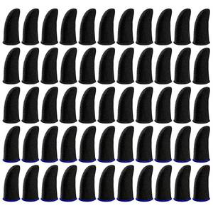 lot 91372 image: 50 Pieces Finger Sleeves for Gaming, Thumb Sleeves Mobile Gaming Controller, Anti-Sweat Breathable Seamless Touchscreen Thumb Cover for PUBG, League of Legend, Rules of Survival, Knives Out, Fortnine