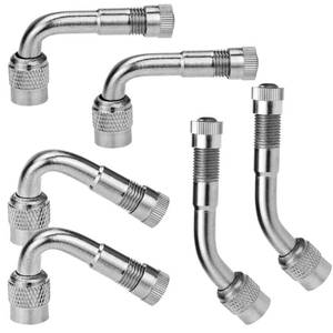 lot 91412 image: 6-Pack Valve Stem Extenders, Mellbree 45 Degree 90 Degree 135 Degree Schrader Tire Valve Extension Compatible for Dual Wheels Passenger Cars, RV, Stroller, Bicycles, Motorcycles and Trailers