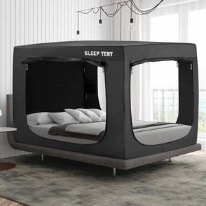 lot 91427 image: Bed Tent Bed Canopy Tents for Adult - Portable Dream Tent Indoor Sleeping Tents 70% Blackout (Queen)-New - Retail $139.98