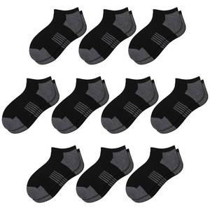 lot 91445 image: Comfoex 10 Pairs Boys Socks Low Cut Ankle Socks For Kids 8-10 4-6 6-8 Years Old Short Athletic Socks With Cushioned Sole