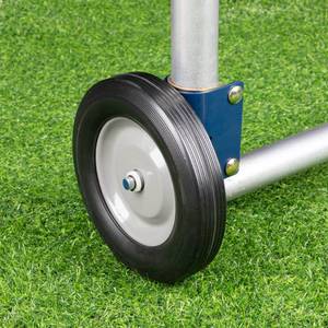 lot 91461 image: SANKINS Gate Wheel 8 Rubber Gate Caster Heavy Duty Gate Helper Support Wheel Side Mount for Swing Gate Metal Tube Fence Chain Link Gate,Fits 1-58 to 2 O.D. Round Tube Gate Frames(2-Pack,Blue)