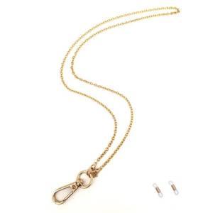 lot 91482 image: Sopopal Lanyards for ID Badges Necklace Chain Lanyard for Keys Gold Stainless Steel ID Badge Holder