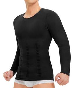 lot 91490 image: TAILONG Long Sleeve Compression Shirts for Mens Shapewear Body Shaper Slimming Undershirt Athletic Workout Shirt Black