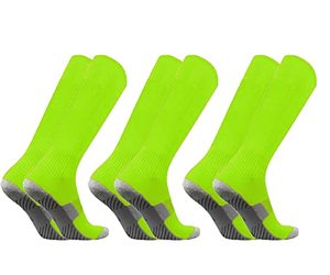 lot 91499 image: LingTu Soccer Socks 3 Pairs Team-Sport Knee High Breathable Football Socks for Men Youth Kids Boys