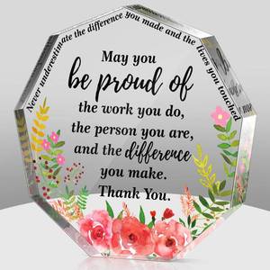 lot 91520 image: Yinder Thank You Gift for Women Inspirational Gift Office Coworker Gifts Graduation Gift for Friends Classmates Colleague Leaving Job Farewell Gift Teacher Appreciation Keepsake(Nonagon)