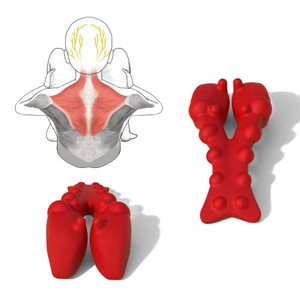lot 91564 image: LittleMum Trapezius Trigger Point Massager, Myofasical Release Neck and Shoulder Pain, Suboccipital Release Tool, Posture Corrector, Relieve Upper Back Pain &Tension Headache - Retail $89.95
