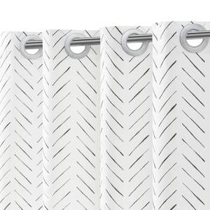 lot 91577 image: jinchan Extra Long No Hook Shower Curtain Black and White Herringbone Fabric Shower Curtain Zig Zag Inky Chevron Shower Curtain for Bathroom, Modern Waterproof Shower Curtain 70x84 inches