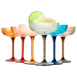 lot 91614 image: Plastic Acrylic Shatterproof Martini, Margarita, Champagne & Cocktail Unbreakable Glasses, Large Coupe Glasses 15oz, 6 Set, Tritan European Design Drinkware, BPA-free,Reusable, Pool, Indoor & Outdoor